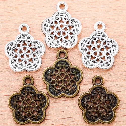 Tibetan Style Flower Pendants, plated, DIY & hollow, more colors for choice, 19x16mm, Sold By PC