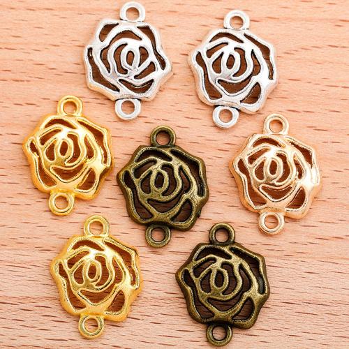 Flower Tibetan Style Connector, plated, DIY & 1/1 loop & hollow, more colors for choice, 20x15mm, Sold By PC