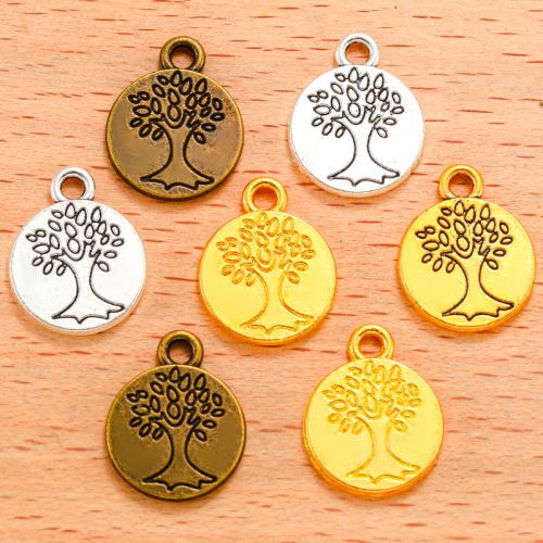 Tibetan Style Pendants, Round, plated, DIY, more colors for choice, 15x12mm, Sold By PC