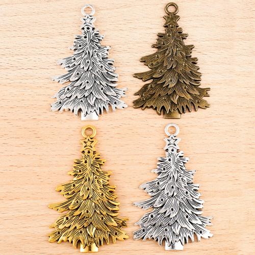 Tibetan Style Christmas Pendants, Christmas Tree, plated, DIY, more colors for choice, 68x43mm, Sold By PC