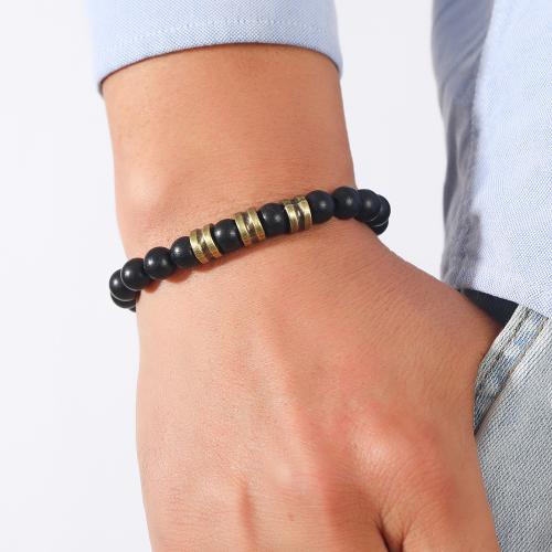 Wood Bracelets, with Tibetan Style, plated, Unisex, nickel, lead & cadmium free, Sold By PC