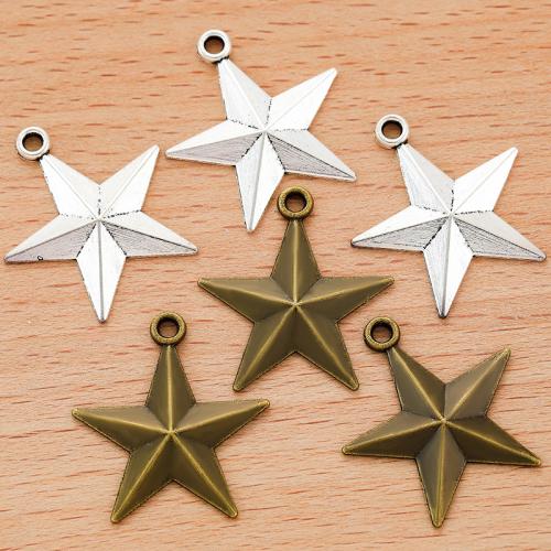 Zink Alloy Star Pendant, plated, DIY, fler färger för val, 25x23mm, Säljs av PC