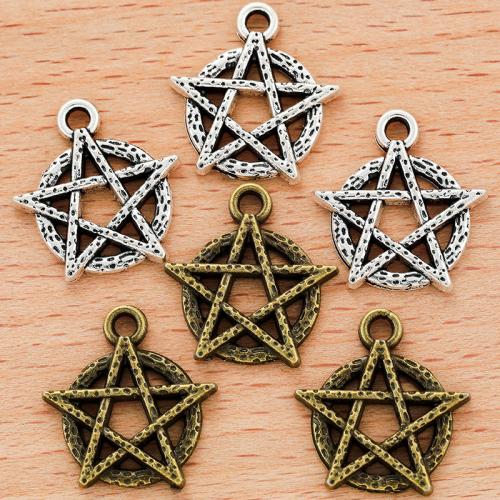 Zinc Alloy Star Pendant pentagram plated DIY Sold By PC