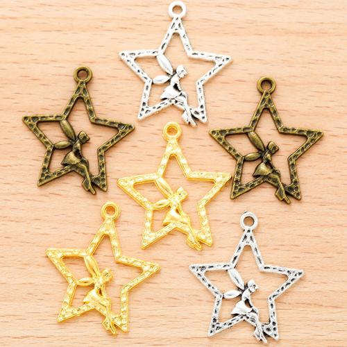 Zink Alloy Star Pendant, plated, DIY, fler färger för val, 29x25mm, Säljs av PC