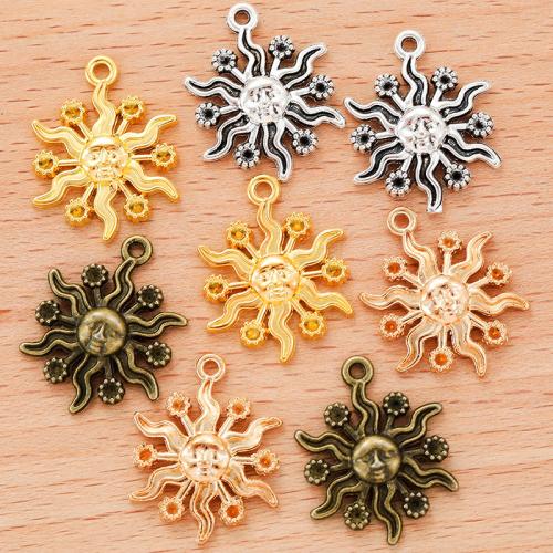 Tibetan Style Pendants, Sun, plated, DIY, more colors for choice, 23x18mm, Sold By PC