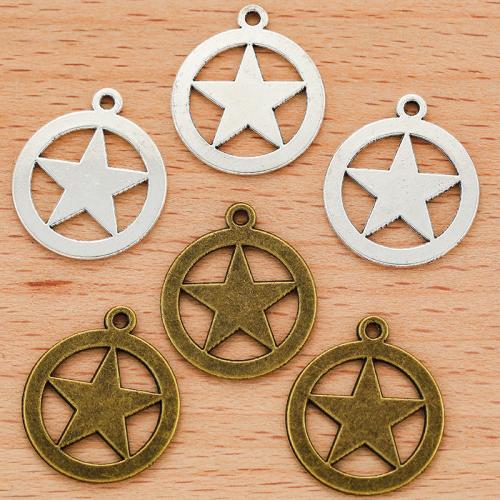 Tibetan Style Star Pendant, pentagram, plated, DIY, more colors for choice, 20x18mm, Sold By PC