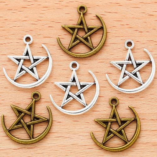 Tibetan Style Star Pendant, plated, DIY, more colors for choice, 20x17mm, Sold By PC