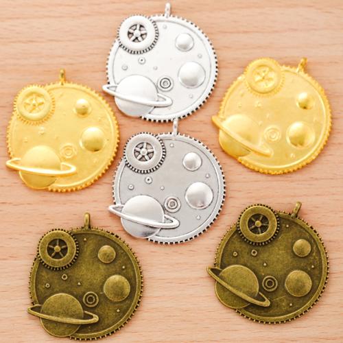 Tibetan Style Pendants, Round, plated, DIY, more colors for choice, 40x36mm, Sold By PC