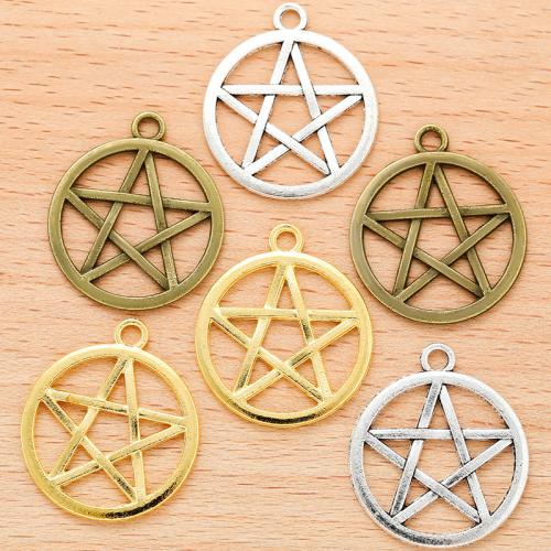 Zink Alloy Star Pendant, Pentagram, plated, DIY, fler färger för val, 28x24mm, Säljs av PC