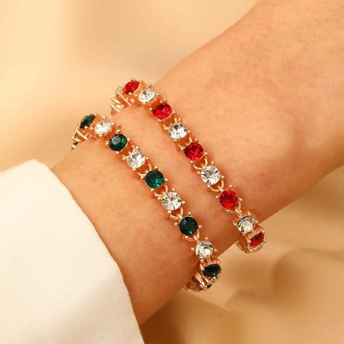 Tibetan Style Bracelet, with Cubic Zirconia, plated, different styles for choice & for woman, more colors for choice, nickel, lead & cadmium free, Sold By PC