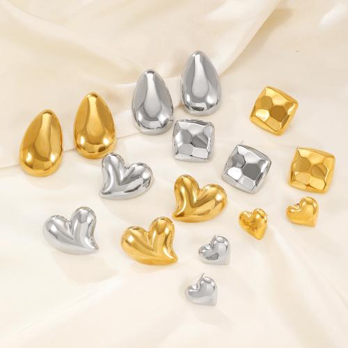 Stainless Steel Stud Øreringe, 304 rustfrit stål, med Plastic Pearl, forskellig størrelse for valg & forskellige stilarter for valg & for kvinde, flere farver til valg, Solgt af par