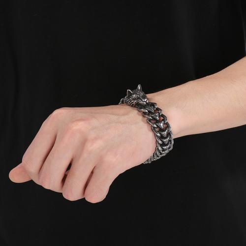 Stainless Steel Jewelry Bracelet, 304 Stainless Steel, Vacuum Ion Plating, for man, Sold By PC