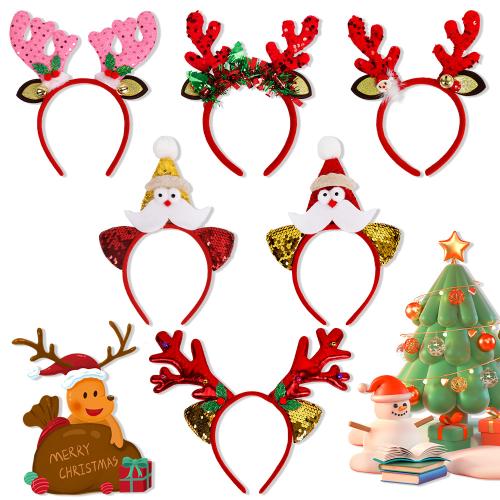 Velveteen Hair Band, with PET & Plastic, Christmas Design & different styles for choice, Sold By PC