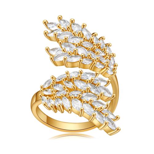 Cubic Zirconia Micro Pave Brass Ring fashion jewelry & micro pave cubic zirconia & for woman Sold By PC