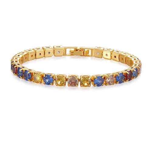 Brass Bracelet & Bangle, fashion jewelry & micro pave cubic zirconia & for woman, Sold By PC