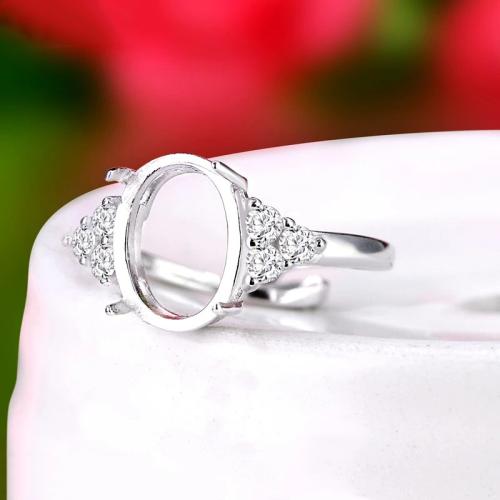 Brass Bezel Ring Base Zinc Alloy DIY & micro pave cubic zirconia Sold By PC