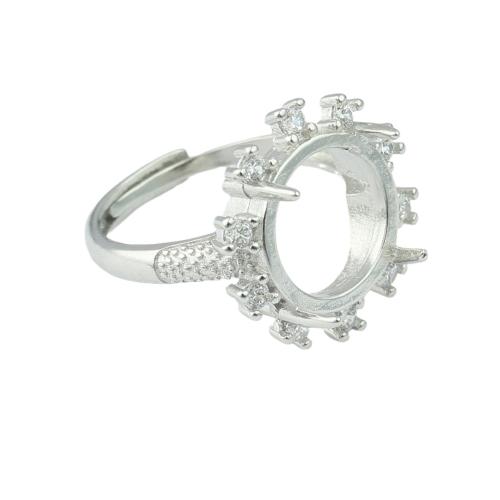 Brass Bezel Ring Base, Cupronickel, DIY & different styles for choice & micro pave cubic zirconia, Sold By PC