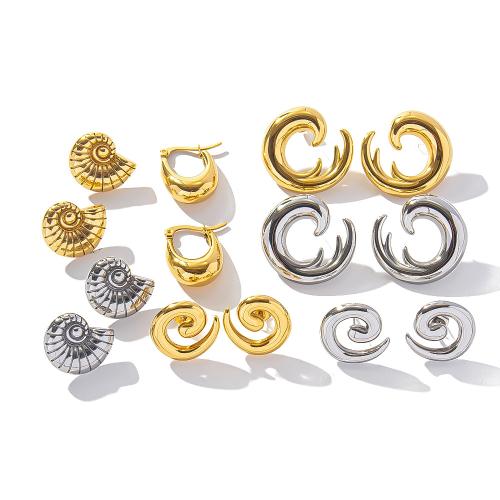 Boucle d'oreille de gaujon en acier inoxydable, Acier inoxydable 304, bijoux de mode & styles différents pour le choix & pour femme, plus de couleurs à choisir, Vendu par paire