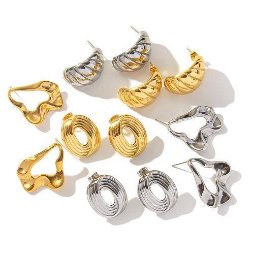 Pendientes de Acero Inoxidable, acero inoxidable 304, Joyería & diferentes estilos para la opción & para mujer, más colores para la opción, Vendido por Par