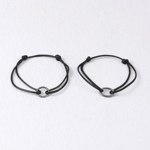 Stainless Steel Jewelry Bracelet, 304 Stainless Steel, with leather cord, Double Layer & Adjustable & different styles for choice & for man, Length:Approx 30 cm, Sold By PC