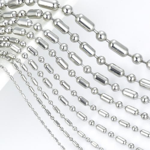 Stainless Steel Jewelry Chain, 304 Stainless Steel, DIY & different size for choice, original color, 100m/Lot, Sold By Lot