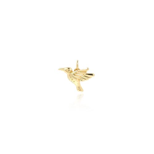 Brass Jewelry Pendants, Bird, gold color plated, DIY, nickel, lead & cadmium free, 16.50x12x6.50mm, Sold By PC