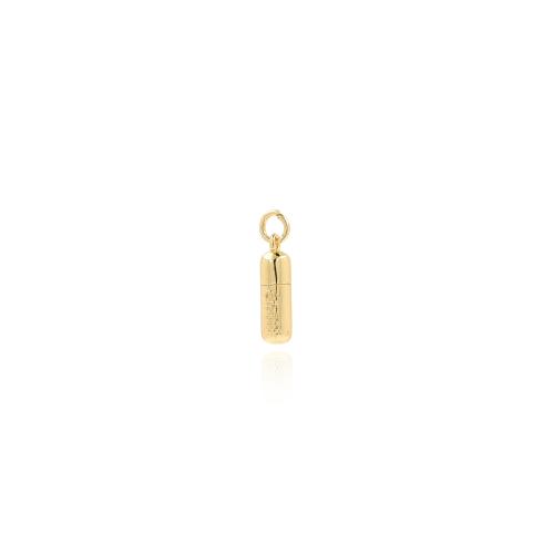 Bijoux pendentifs en laiton, Placage de couleur d'or, DIY, protéger l'environnement, sans nickel, plomb et cadmium, 20x4.70x4.70mm, Vendu par PC