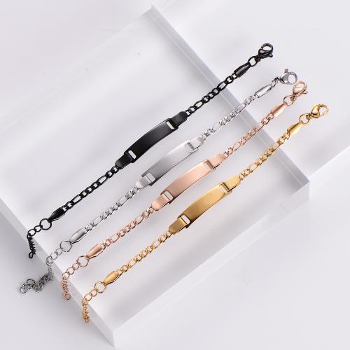 Stainless Steel Jewelry Bracelet, 304 Stainless Steel, with 3cm extender chain, Vacuum Ion Plating, for children, more colors for choice, Length:12 cm, Sold By PC