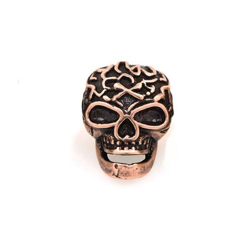 Brass Spacer Beads, Skull, plated, DIY, more colors for choice, nickel, lead & cadmium free, 12.50x14.50x19mm, Hole:Approx 5.5mm, Sold By PC