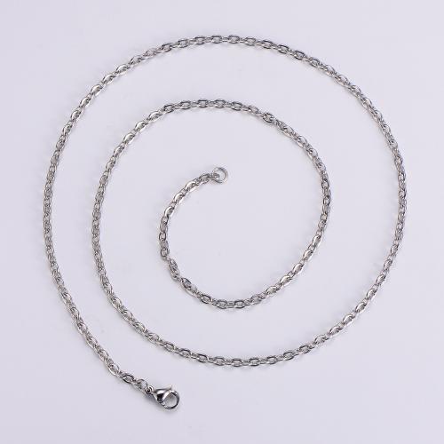 Stainless Steel Necklace Chain 304 Stainless Steel Vacuum Ion Plating & DIY Sold By PC