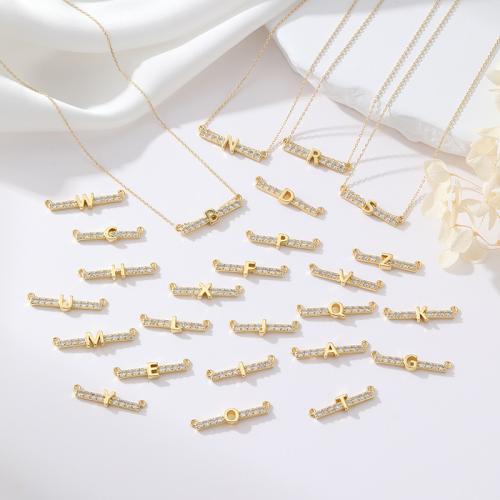 Cubic Zirconia Micro Pave Latão Connector, cobre, banhado, DIY & Vario tipos a sua escolha & micro pavimento em zircônia cúbica, dourado, vendido por PC