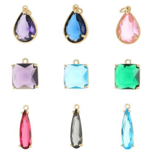 Cubique Pendentif en laiton zircon pavent, Placage, DIY & styles différents pour le choix & pavé de micro zircon, plus de couleurs à choisir, Vendu par PC