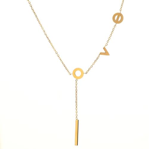 Collier d'acier titane, Placage, pour femme, plus de couleurs à choisir, Longueur:Environ 21-50 cm, Vendu par PC