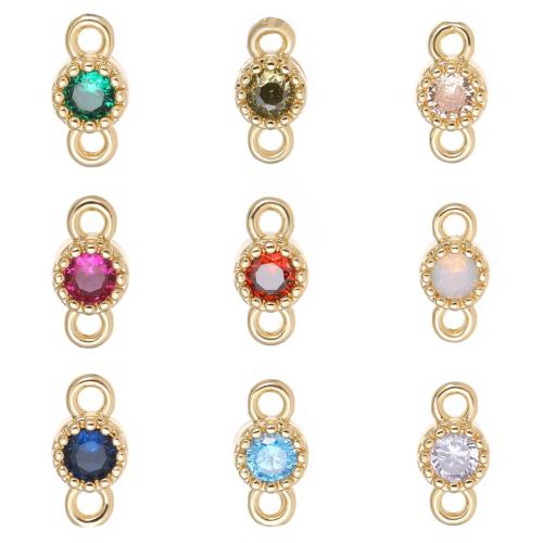 Cubic Zirconia Micro Pave Brass Connector, plated, DIY & micro pave cubic zirconia, more colors for choice, Sold By PC