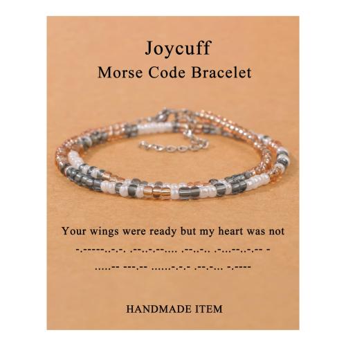 Stainless Steel Jewelry Bracelet, 304 Stainless Steel, with Seedbead, handmade, different styles for choice & for woman, more colors for choice, Length:Approx 16 cm, Sold By PC