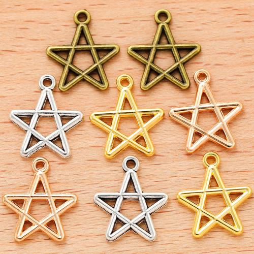 Tibetan Style Star Pendant, plated, DIY, more colors for choice, 16x13mm, Sold By PC