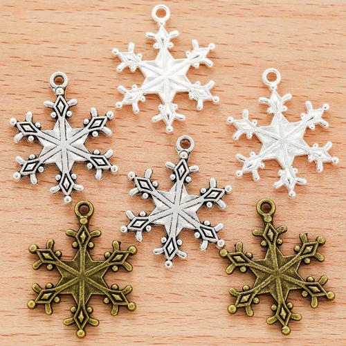 Pendentifs en alliage de zinc, flocon de neige, Placage, DIY, plus de couleurs à choisir, 28x22mm, Vendu par PC