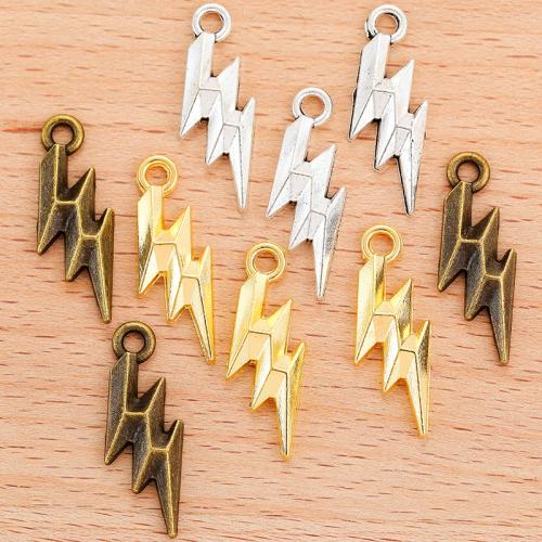 Tibetan Style Pendants, Lightning Symbol, plated, DIY, more colors for choice, 26x9mm, Sold By PC