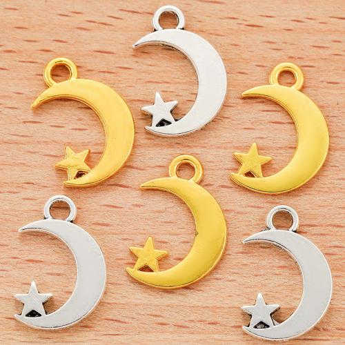 Zinc Alloy Moon Pendants plated DIY Sold By PC