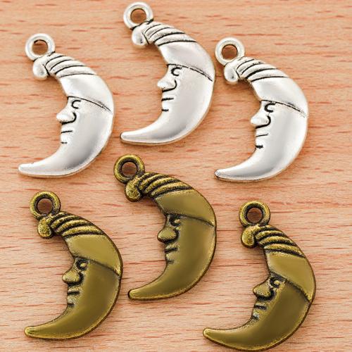 Zinc Alloy Moon Pendants plated DIY Sold By PC