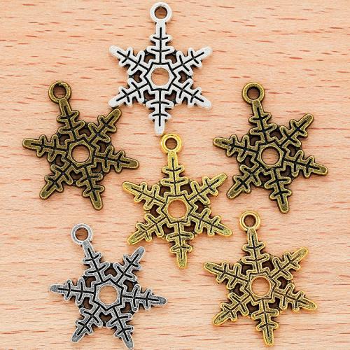 Pendentifs en alliage de zinc, flocon de neige, Placage, DIY, plus de couleurs à choisir, 24x18mm, Vendu par PC