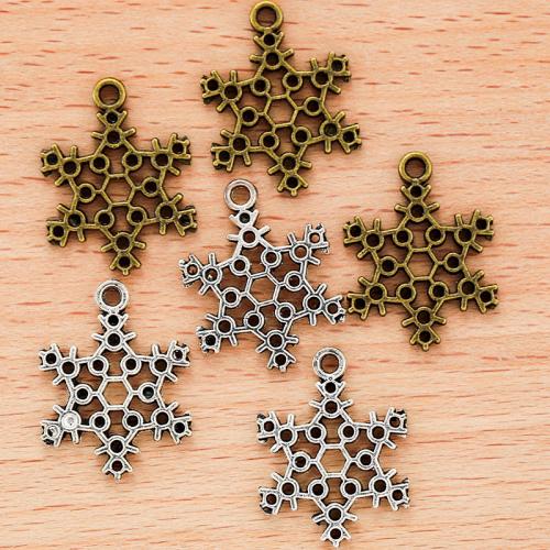 Tibetan Style Pendants, Snowflake, plated, DIY, more colors for choice, 23x17mm, Sold By PC