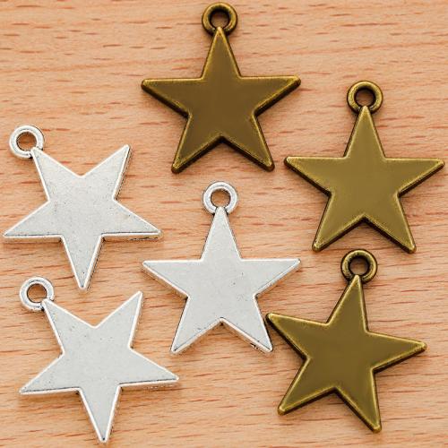 Zink Alloy Star Pendant, plated, DIY, fler färger för val, 22x20mm, Säljs av PC