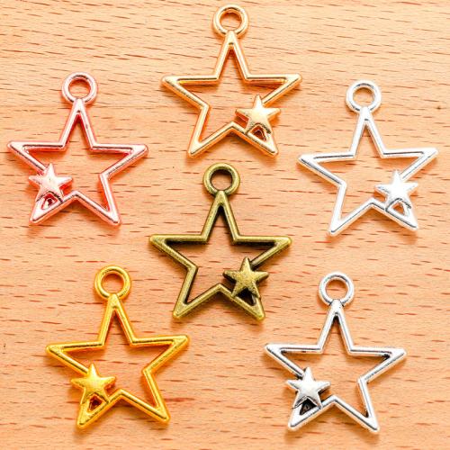 Zink Alloy Star Pendant, plated, DIY, fler färger för val, 26x22mm, Säljs av PC