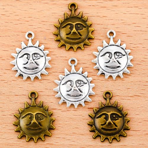 Tibetan Style Pendants, Sun, plated, DIY, more colors for choice, 21x17mm, Sold By PC