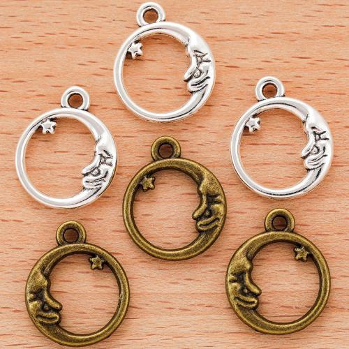 Tibetan Style Pendants, Round, plated, DIY, more colors for choice, 20x16mm, Sold By PC