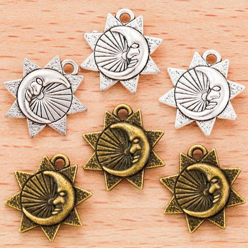 Tibetan Style Pendants, Sun, plated, DIY, more colors for choice, 16x15mm, Sold By PC