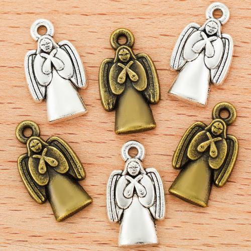 Tibetan Style Pendants, Angel, plated, DIY, more colors for choice, 19x10mm, Sold By PC