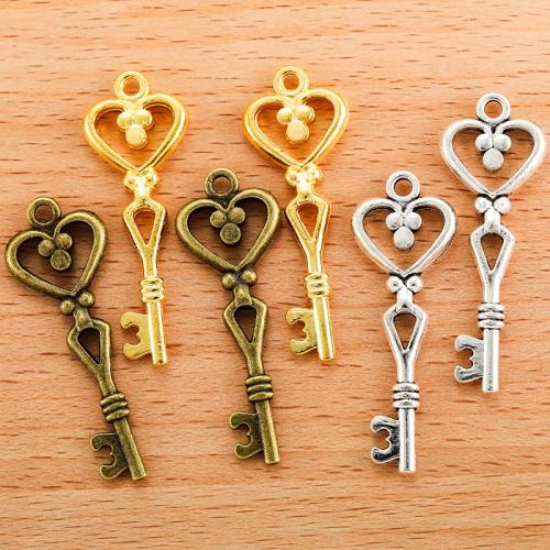 Zinklegering Key Hangers, Zinc Alloy, Sleutel, plated, DIY, meer kleuren voor de keuze, 41x15mm, Verkocht door PC