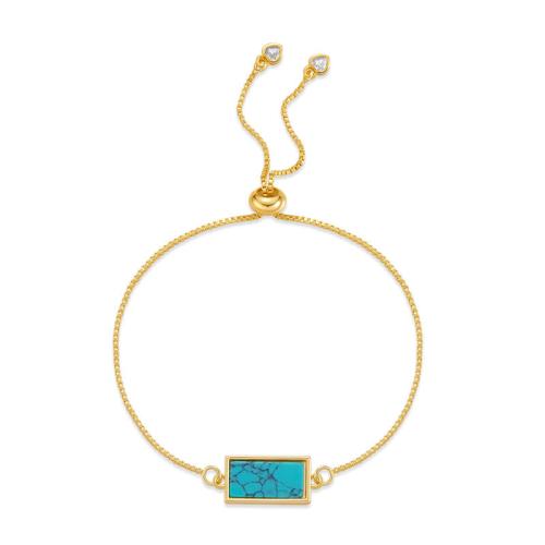 Brass Bracelet & Bangle with turquoise fashion jewelry & for woman Length Approx 22 cm Sold By PC